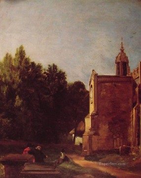 El pórtico de una iglesia Romántico John Constable Pinturas al óleo